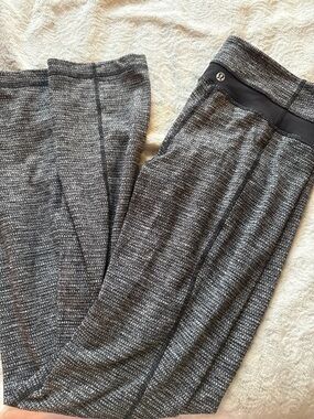 lululemon athletica Gray Marled Wide-Leg Pants